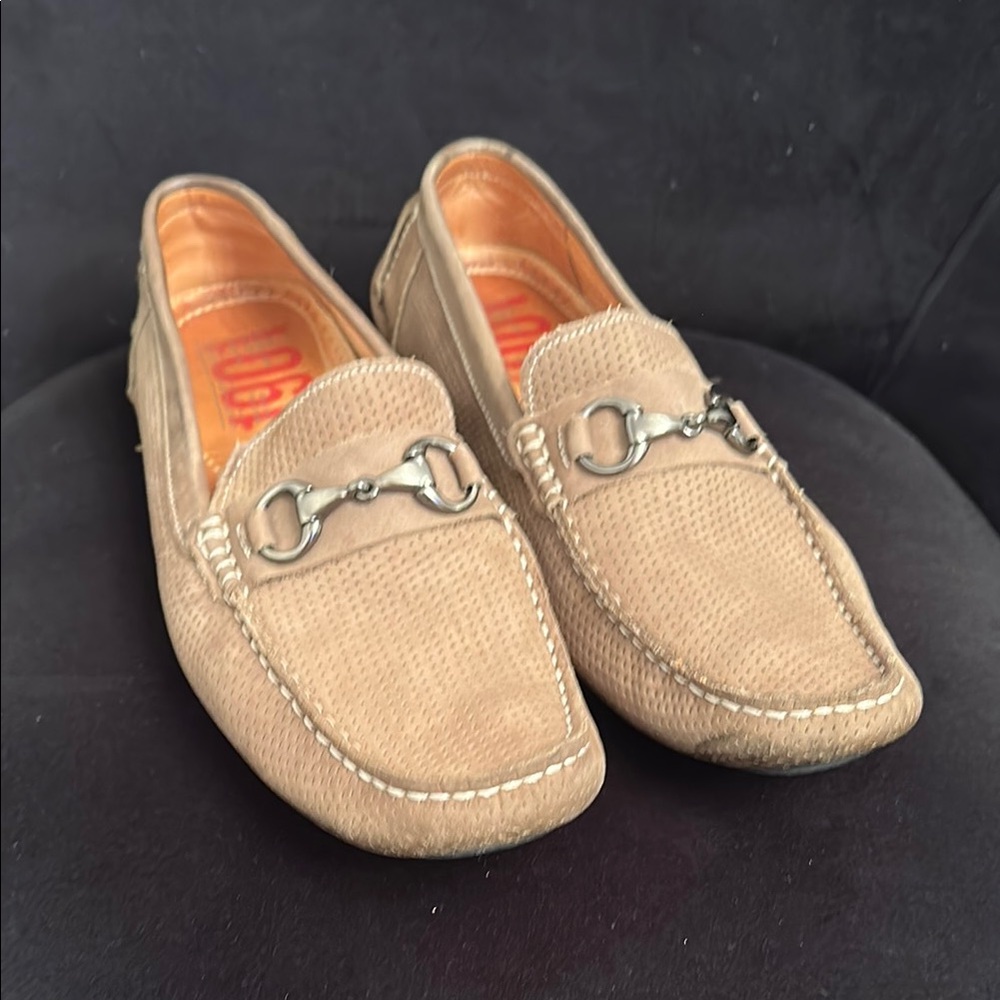1901 Tan Suede Bit Loafers